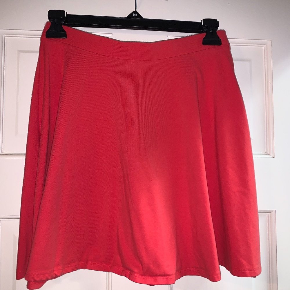 coral skater skirt